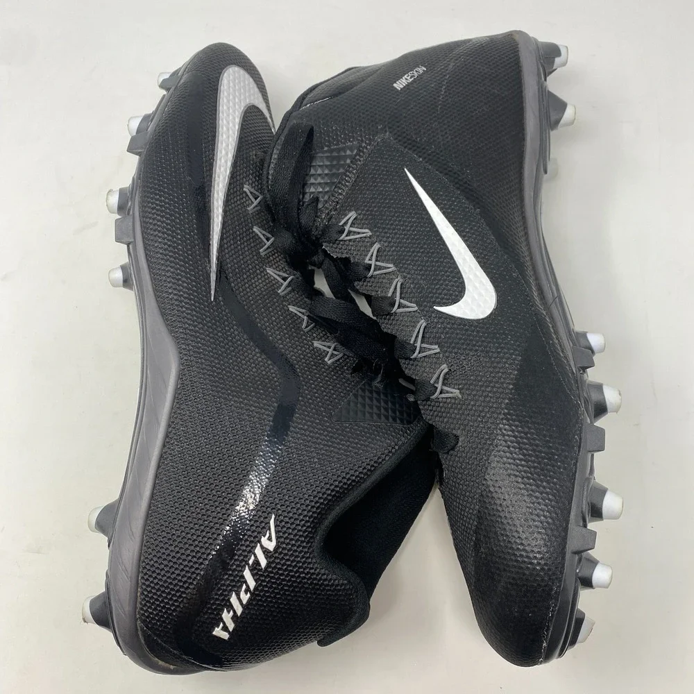 Nike Alpha Pro 2 Mid TD Football Cleats 719927-010‎ MSRP $95 Men's Size 15